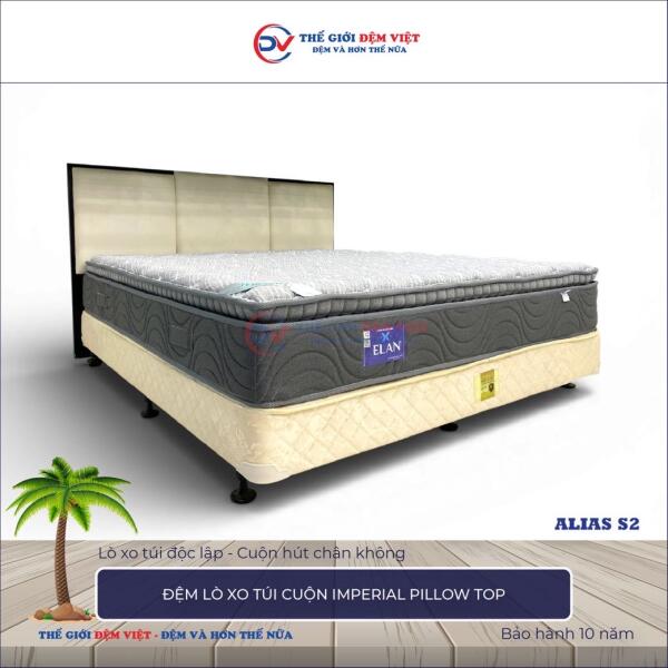 Đệm lò xo túi cuộn Elan IMPERIAL PILLOW TOP 2-1